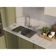 Кухонная мойка Taki 74-U/IF Side IN 1,2 мм 4993170, Цвет производителя: нержавеющая сталь - фото 3