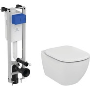 Инсталляция с подвесным безободковым унитазом Ideal Standard Tesi AquaBlade T007901 - фото 