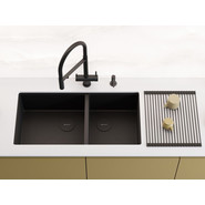 Кухонная мойка Taki 85-2-LB-U/IF Side GB 1,2 мм 4997039, графит, Цвет производителя: графит - фото 2