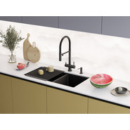 Кухонная мойка Taki 85-2-LB-U/IF Side GB 1,2 мм 4997039, графит, Цвет производителя: графит - фото 3