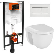 Инсталляция с подвесным безободковым унитазом Vitra S40 L-Box 9005B003-7211 - фото 