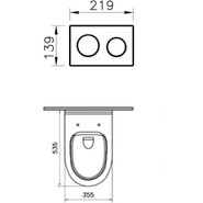 Инсталляция с подвесным безободковым унитазом Vitra S40 L-Box 9005B003-7211 - фото 6