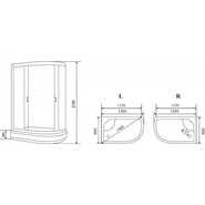 Душевая кабина Loranto 120x80 см CS-66120-20 R F, хром/матовое - фото 3