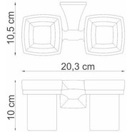 Двойной стакан для зубных щеток WasserKraft Wern K-2528D - фото 3