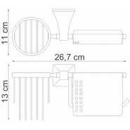 Держатель для туалетной бумаги и освежителя WasserKraft Wern K-2559 - фото 3