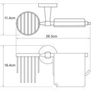Держатель для туалетной бумаги и освежителя WasserKraft Isen K-4059 - фото 3