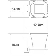 Стакан для зубных щеток WasserKraft Leine K-5028W - фото 3