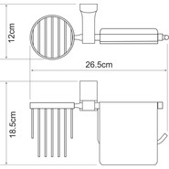 Держатель для туалетной бумаги и освежителя WasserKraft Leine K-5059W - фото 3