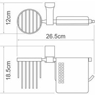 Держатель для туалетной бумаги и освежителя WasserKraft Leine K-5059 - фото 3