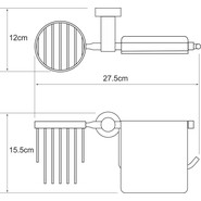 Держатель для туалетной бумаги и освежителя WasserKraft Donau K-9459 - фото 3