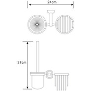 Держатель для освежителя с ёршиком для унитаза WasserKraft Oder K-3035 - фото 2