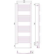 Полотенцесушитель электрический Сунержа Богема 3.0 П20 1200x400 мм (выгнутая перемычка) 15-5803-1240 R, тёмный титан муар - фото 5