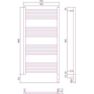 Полотенцесушитель электрический Сунержа Богема 3.0 П16 1000x500 мм (прямая перемычка) 03-5805-1050 R, золото - фото 5