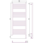 Полотенцесушитель электрический Сунержа Богема 3.0 П20 1200x500 мм (прямая перемычка) 31-5805-1250 R, чёрный матовый - фото 5