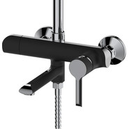 Душевая стойка Haiba HB24805-7, черный/хром - фото 4