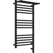 Полотенцесушитель электрический Сунержа Богема с полкой 3.0 П14 800x400 мм (прямая перемычка) 31-5807-8040 R, чёрный матовый - фото 