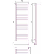 Полотенцесушитель электрический Сунержа Богема с полкой 3.0 П20 1200x400 мм (прямая перемычка) 31-5807-1240 R, чёрный матовый - фото 5