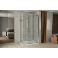 Душевое ограждение Bravat Drop 120х80 см, BS120.3100A, хром/прозрачное - фото 3