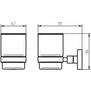Стакан для зубных щеток Haceka Kosmos TEC 402402 - фото 3
