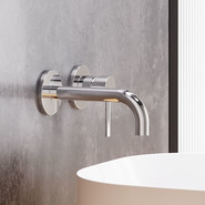 Смеситель для раковины настенный Damixa Scandinavian Pure 360260000, Цвет производителя: хром - фото 2