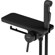 Набор для гигиенического душа Damixa Jupiter с полкой 773500301, черный - фото 