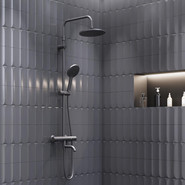 Душевая стойка c термостатом Damixa Jupiter 977810300, черный - фото 2