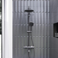 Душевая стойка c термостатом Damixa Jupiter 977810300, черный - фото 3