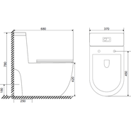 Унитаз-моноблок Sole Twin с тонкой крышкой микролифт - фото 5