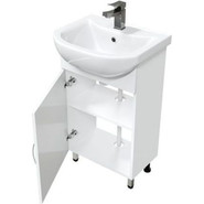 Тумба напольная с раковиной Mirsant Лайт 50 см, белый (тумба идёт в разобранном виде) - фото 4