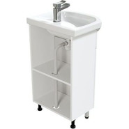 Тумба напольная с раковиной Mirsant Лайт 50 см, белый (тумба идёт в разобранном виде) - фото 5