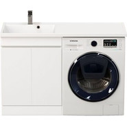 Тумба напольная с раковиной-столешницей Mirsant Next 120 см L (раковина Fly2) белый - фото 5