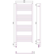 Полотенцесушитель электрический Сунержа Модус 3.0 П20 1200x500 мм 31-5700-1250 L, чёрный матовый - фото 5