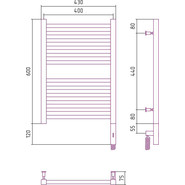 Полотенцесушитель электрический Сунержа Модус 3.0 П12 600x400 мм 31-5701-6040 R, чёрный матовый - фото 5