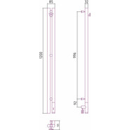 Полотенцесушитель электрический Сунержа Нюанс 3.0 П2 1200x85 мм 05-5843-1253 R, состаренная бронза - фото 5
