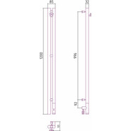 Полотенцесушитель электрический Сунержа Нюанс 3.0 П2 1200x85 мм 30-5843-1253 R, белый матовый - фото 5