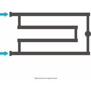 Полотенцесушитель водяной Сунержа High-Tech model "M" П4 500x650 мм 12-4050-5065, белый - фото 3