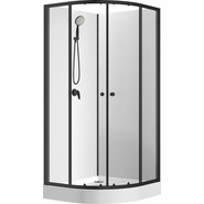 Душевая кабина Loranto Neo 90х90 см CS-21800, чёрный/прозрачное - фото 