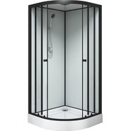 Душевая кабина Loranto Neo 90x90 см CS-22109, чёрный/прозрачное - фото 