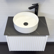 Тумба подвесная с раковиной Comforty Марсель 60 см, белый матовый - фото 3