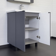 Тумба напольная с раковиной Comforty Лима 70 см, антрацит - фото 4