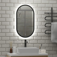 Зеркало Континент Prime Black Led 45 см ЗЛП2199 - фото 