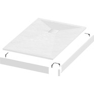 Поддон каменный Grossman Strong 100x70 см GR-S170100Q, белый матовый - фото 2