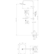 Душевая стойка BelBagno Acqua ACQUA-DOCM-NERO, чёрный матовый, Цвет производителя: чёрный матовый - фото 3