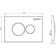 Кнопка смыва Loranto 7311, хром матовый - фото 3