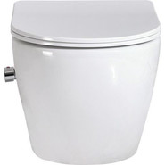 Унитаз-биде подвесной безободковый BelBagno Uno BB3105CHR-BS/SC с крышкой микролифт - фото 3