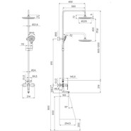 Душевая стойка Iddis Ray RAYWT3Fi06, белый матовый - фото 6