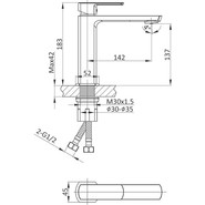 Смеситель для раковины Vincea Next VBF-1N1GM, вороненая сталь - фото 3