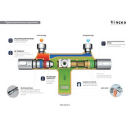 Душевая стойка с термостатом Vincea Next VSFS-1N1TGM, вороненая сталь - фото 3