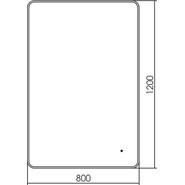Зеркало Art&Max Siena S 60 см AM-SieS-1200-800-DS-F, чёрный - фото 6