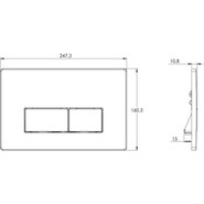 Кнопка смыва Azario AZ-8200-0091/AZ-P58-0160, золото - фото 3